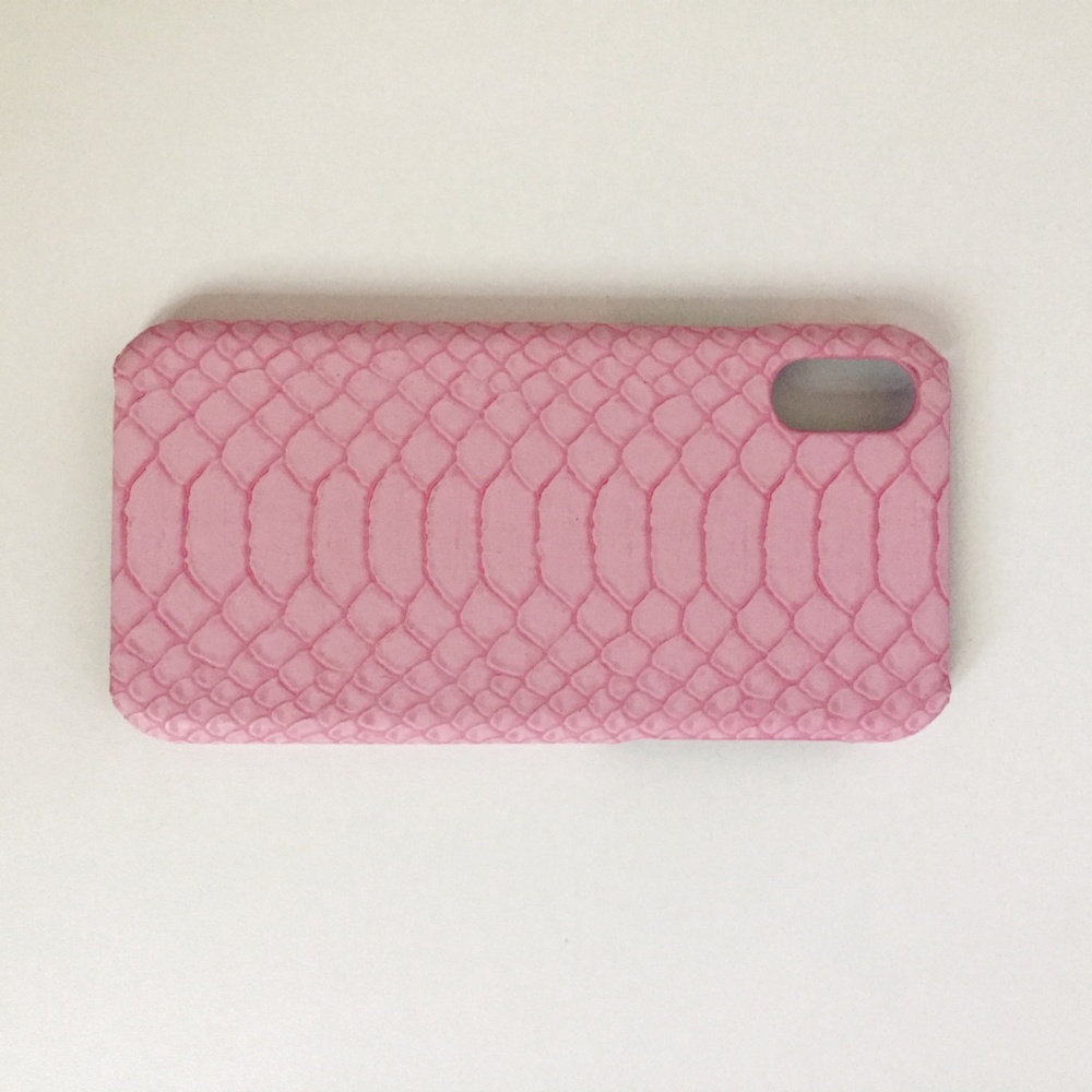 Pink Snake Pattern iPhone X case - Picture 2 of 7